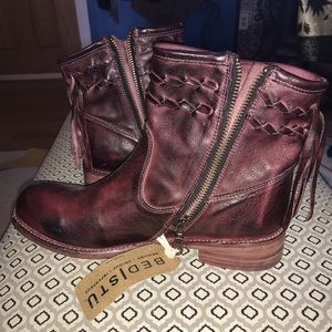 Bed Stu Craven Fringe boots in merlot 9.5 NEW